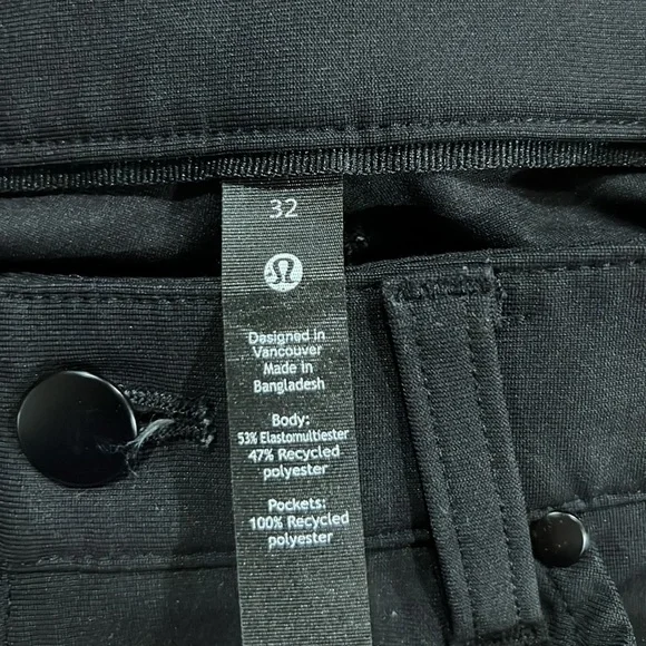 Lululemon Athletica men’s ABC slim fit black pants size 32 - Picture 10 of 12
